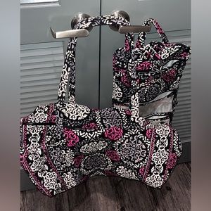 Vera Bradley Matching Duffle Bag and Fold-Up Cosmetic Bag
